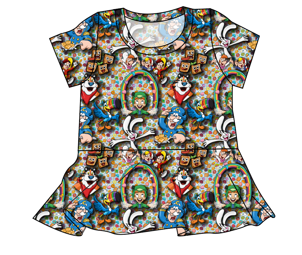 Cereal Pals Ladies' Peplum Top