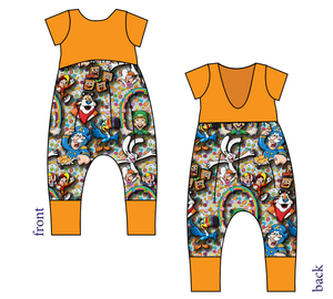 Cereal Pals Low Back Romper and Bubble Romper