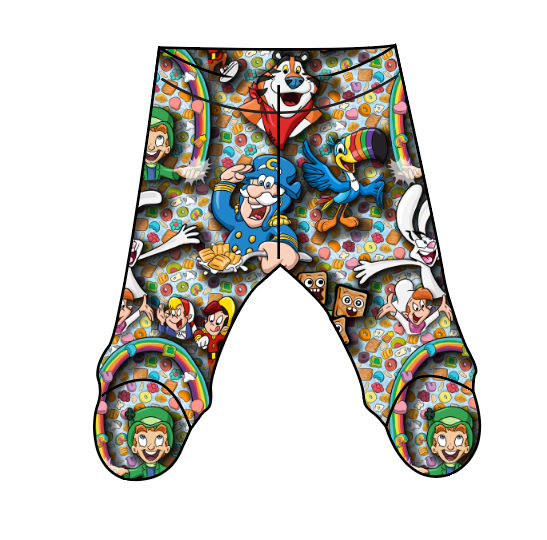 Cereal Pals Newborn Footed Pants