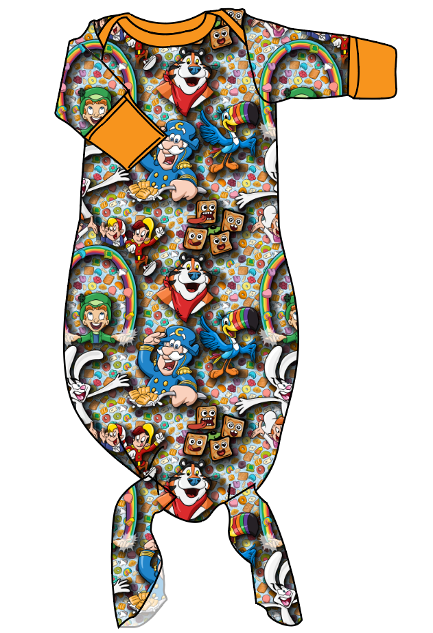 Cereal Pals Newborn Knotted Gown