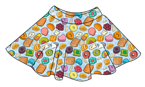 Milk and Cereal Ladies' Circle Skirt