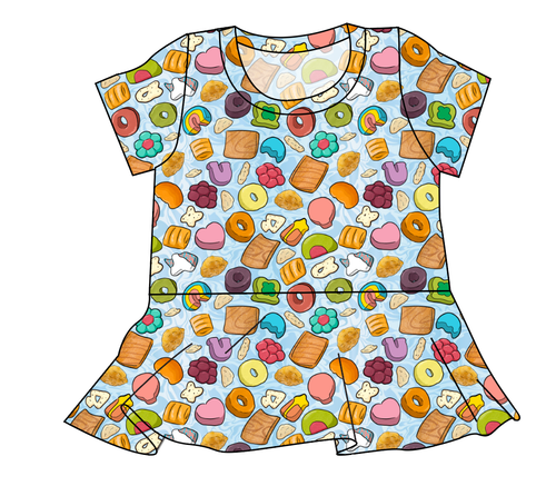 Milk and Cereal Ladies' Peplum Top