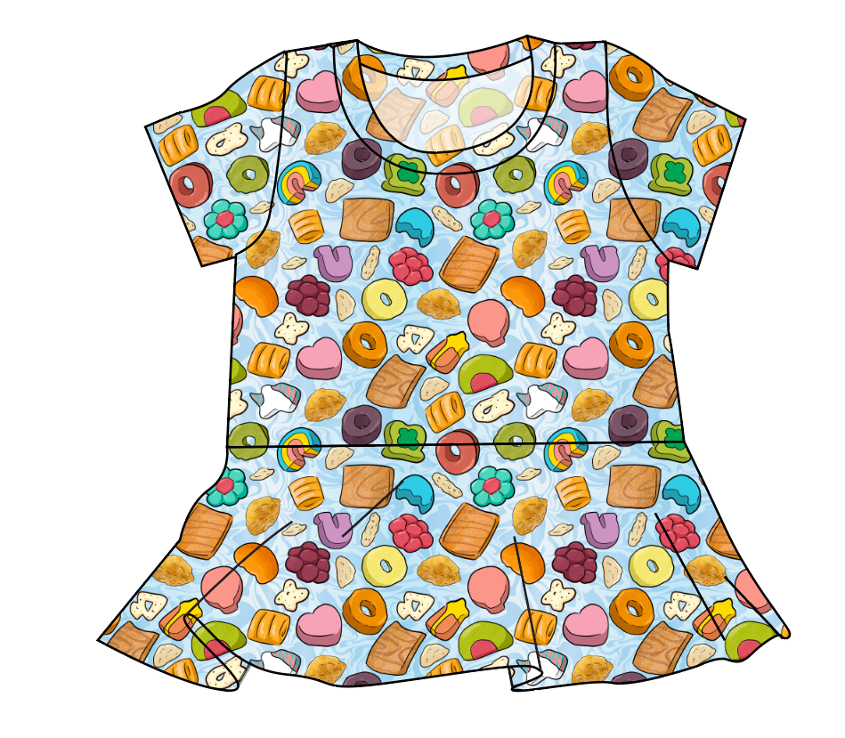 Milk and Cereal Ladies' Peplum Top