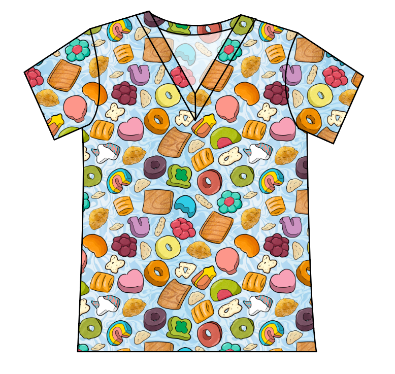 Milk and Cereal Ladies' Slouchy V-Neck Tee