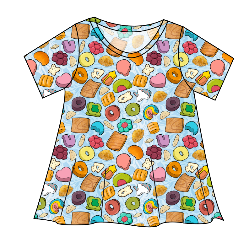 Milk and Cereal Ladies' Swing Tee