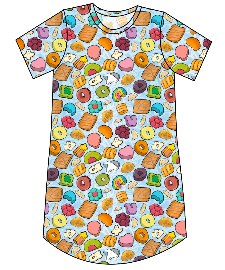 Milk and Cereal Ladies' T-Shirt Dress