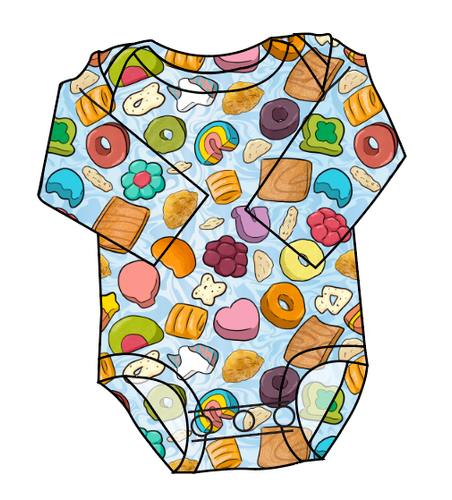 Milk and Cereal Lap Neck Bodysuit