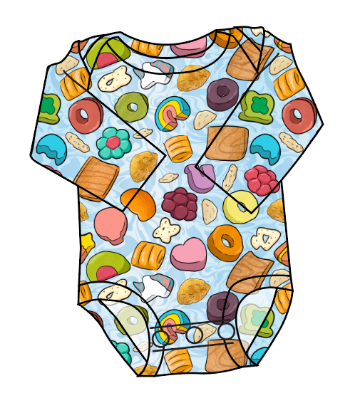 Milk and Cereal Lap Neck Bodysuit