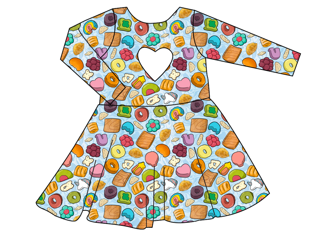 Milk and Cereal Molly Heart Back Twirly Dress