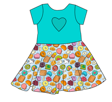 Load image into Gallery viewer, Milk and Cereal Molly Heart Back Twirly Dress