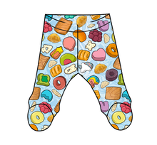 Load image into Gallery viewer, Milk and Cereal Newborn Footed Pants