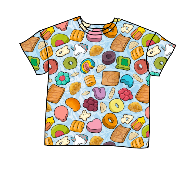 Milk and Cereal Oversized Tee