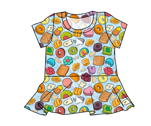 Milk and Cereal Peplum Top
