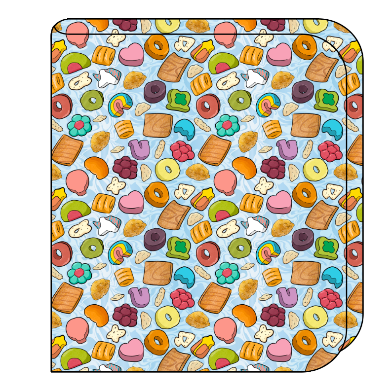 Milk and Cereal Swaddle Blanket