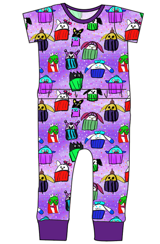 Junipers Cupcake Friends Bennett Pants and Shorts Length T-Shirt Romper
