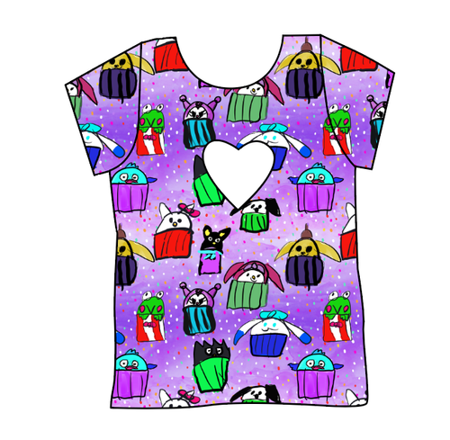 Junipers Cupcake Friends Cambria Heart Back Tee