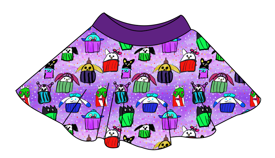Junipers Cupcake Friends Circle Skirt