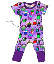 Load image into Gallery viewer, Junipers Cupcake Friends Grow With Me Pants And Shorts Romper
