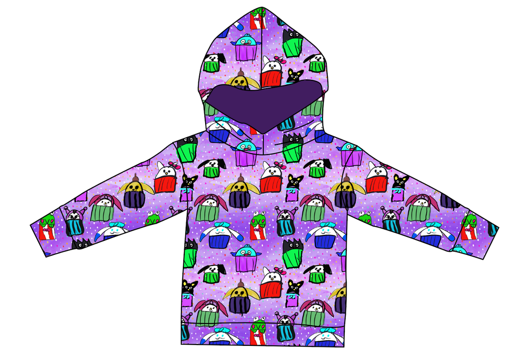 Junipers Cupcake Friends Ladies Oversized Hoodie