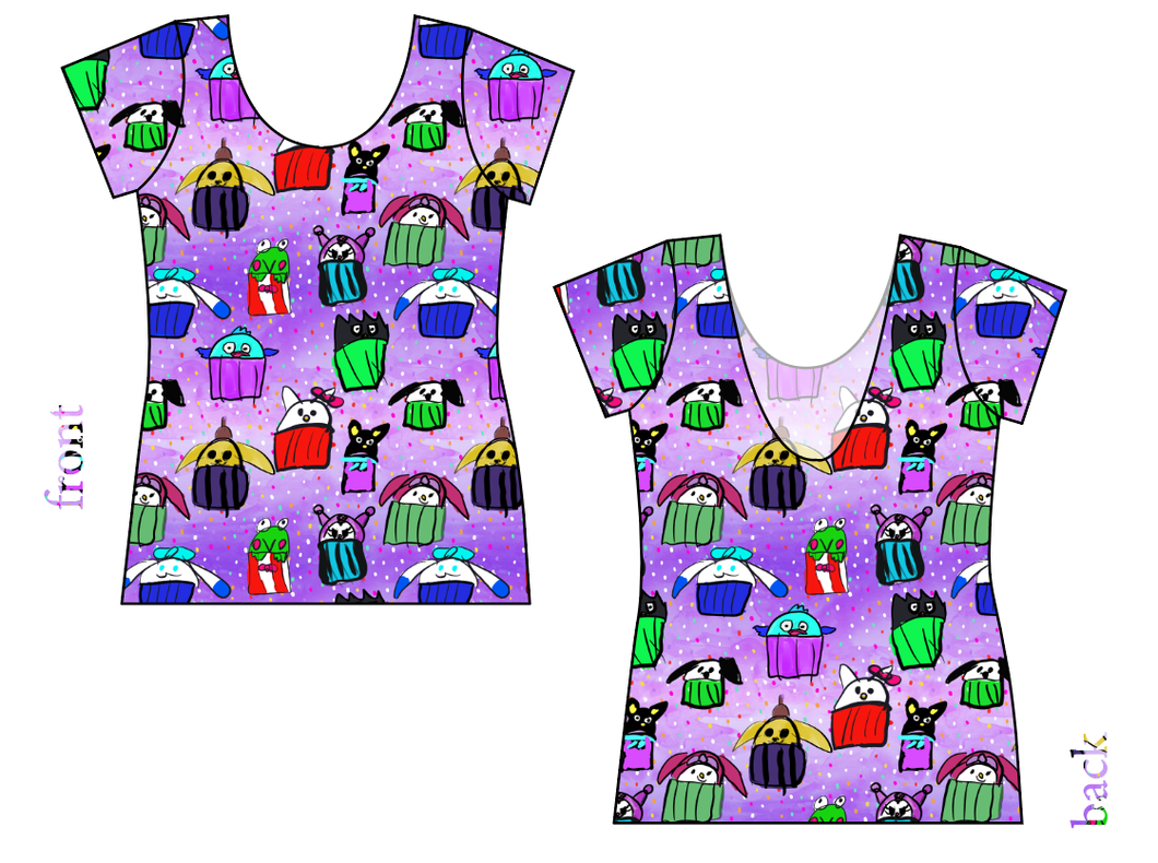 Junipers Cupcake Friends Ladies' Low Back Ballerina Tee