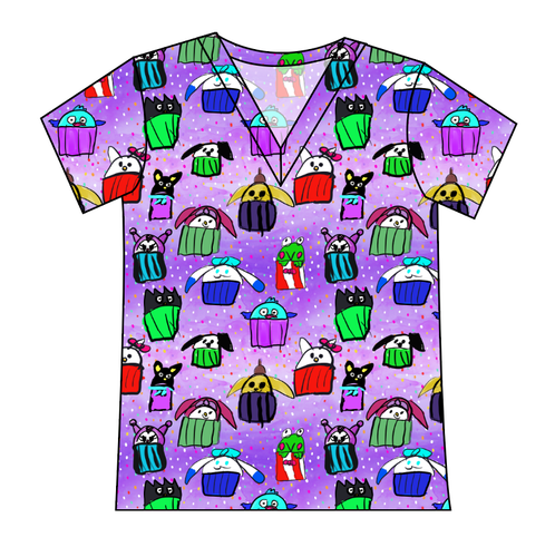 Junipers Cupcake Friends Ladies' Slouchy V-Neck Tee