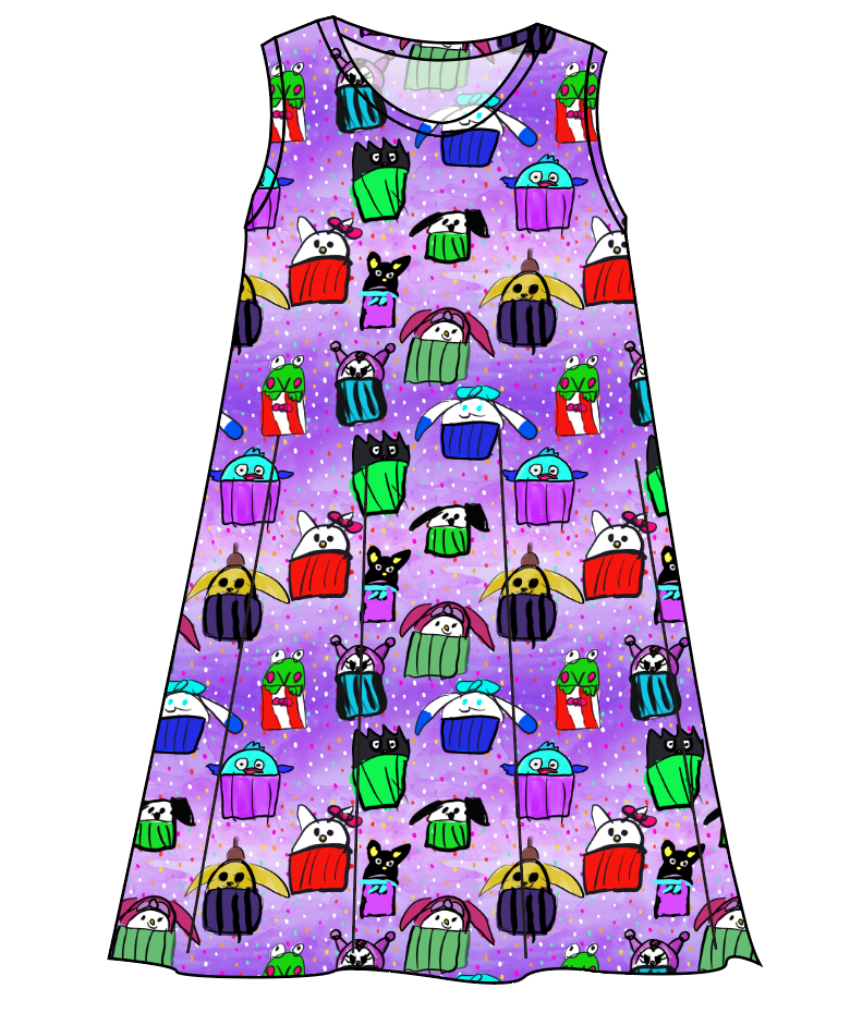 Junipers Cupcake Friends Ladies' Swing Dress