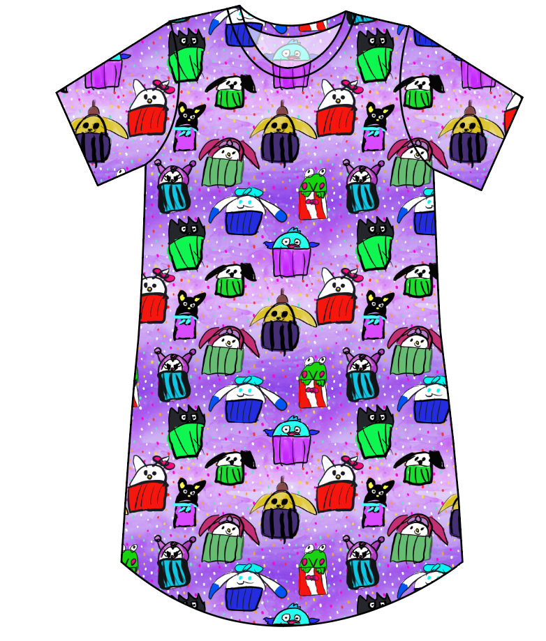 Junipers Cupcake Friends Ladies' T-Shirt Dress