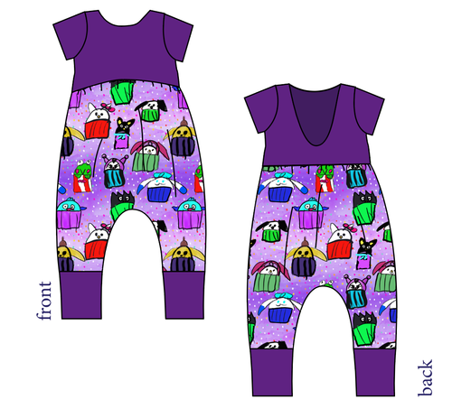 Junipers Cupcake Friends Low Back Romper and Bubble Romper