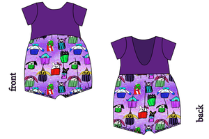 Junipers Cupcake Friends Low Back Romper and Bubble Romper
