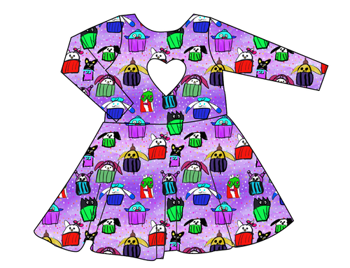 Junipers Cupcake Friends Molly Heart Back Twirly Dress