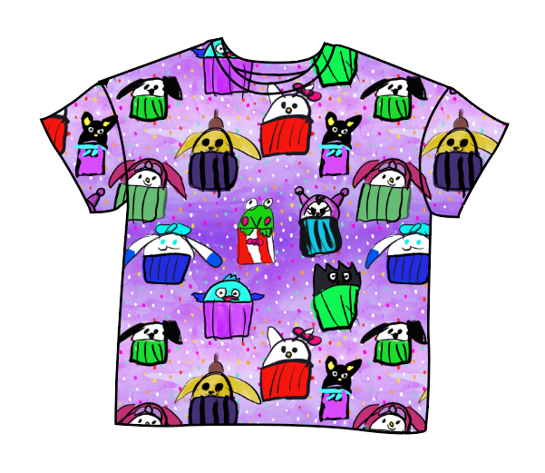 Junipers Cupcake Friends Oversized Tee