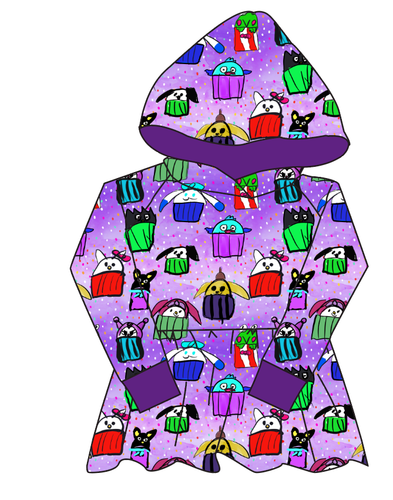 Junipers Cupcake Friends Peplum Hoodie (or Crewneck)