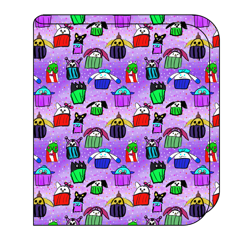 Junipers Cupcake Friends Swaddle Blanket