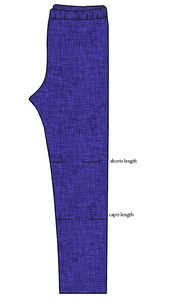 Indigo Linen Basic Leggings
