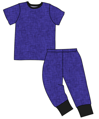 Indigo Linen Basic Loungewear Set