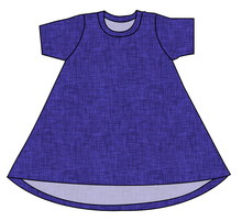 Load image into Gallery viewer, Indigo Linen Basic T-Shirt Dress