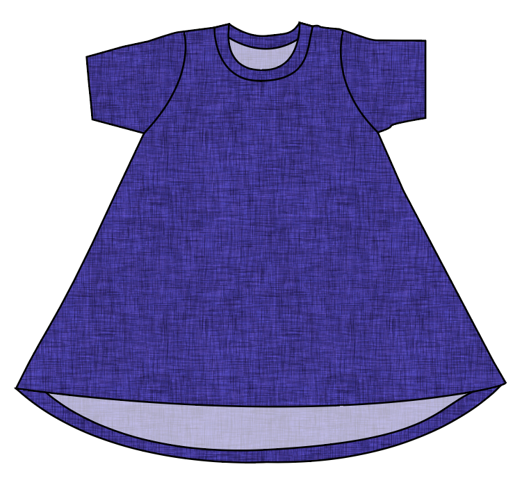 Indigo Linen Basic T-Shirt Dress