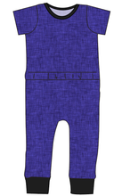 Load image into Gallery viewer, Indigo Linen Bennett Pants and Shorts Length T-Shirt Romper