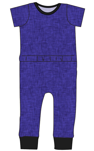 Indigo Linen Bennett Pants and Shorts Length T-Shirt Romper