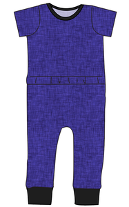 Indigo Linen Bennett Pants and Shorts Length T-Shirt Romper