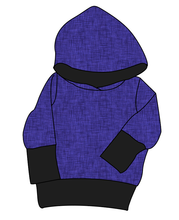 Load image into Gallery viewer, Indigo Linen Grow With Me Hoodie (or Crewneck)