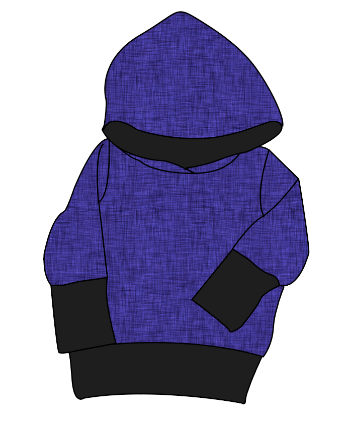 Indigo Linen Grow With Me Hoodie (or Crewneck)