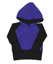 Load image into Gallery viewer, Indigo Linen Grow With Me Hoodie (or Crewneck)