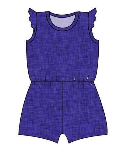 Indigo Linen Ivy Summer Romper