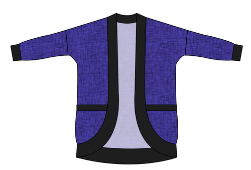 Indigo Linen Ladies' Cocoon Cardigan
