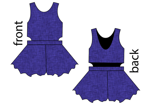Indigo Linen Kids Playsuit