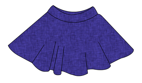 Indigo Linen Ladies' Circle Skirt