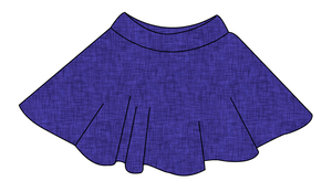 Indigo Linen Ladies' Circle Skirt