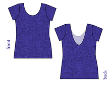 Load image into Gallery viewer, Indigo Linen Ladies&#39; Low Back Ballerina Tee