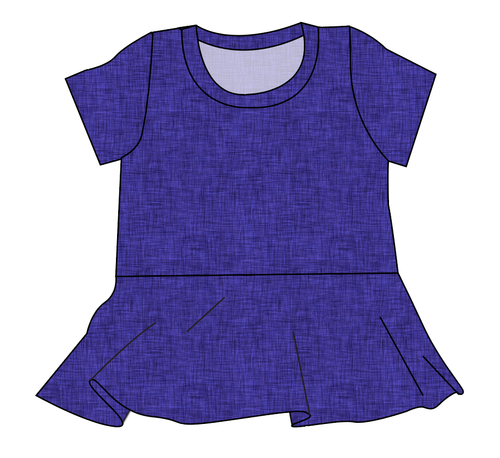 Indigo Linen Ladies' Peplum Top